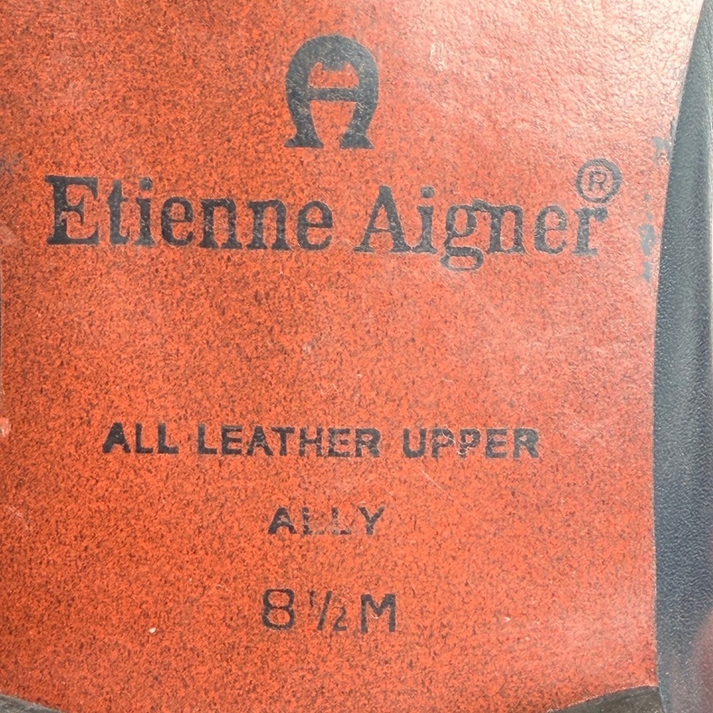 Vintage Etienne Aigner Ally Navy Leather Tassel Loafers 8.5 - Picture 9 of 14